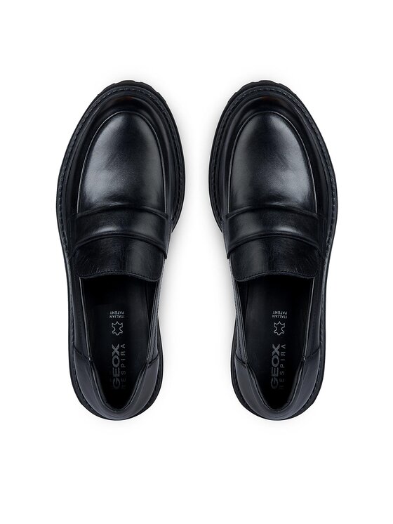 Geox black loafers online