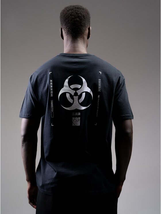 Point X Point X T-Shirt Koszulka Z Krótkim Rękawem Męska Czarna Point X Biohazard M Czarny Regular Fit