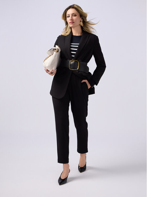 Oltre Oltre Pantaloni di tessuto P235J102249N033 Nero Boy Fit