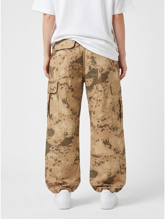 Jigga Wear Jigga Wear Spodnie cargo taktyczne ripstop camo 133346 Beżowy Regular Fit