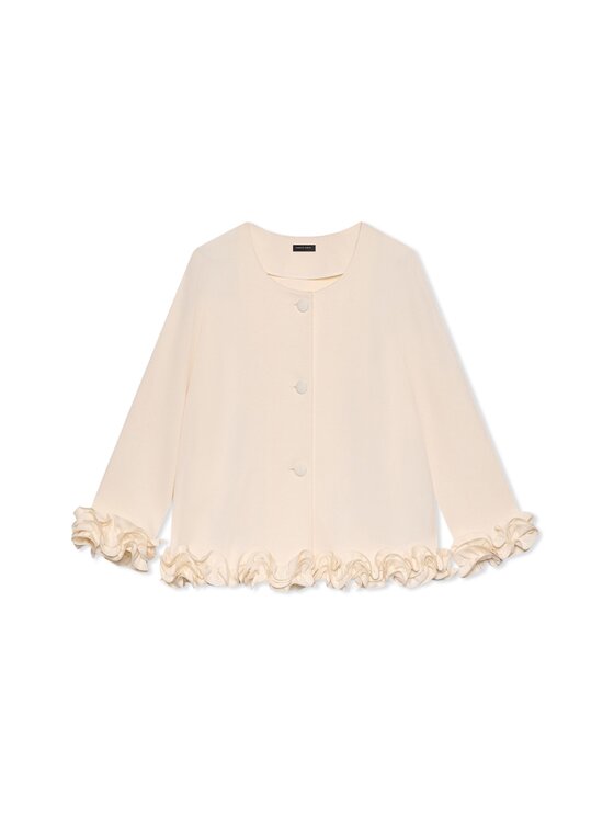 Fiorella Rubino Fiorella Rubino Bluza G870L009444N011 Biały Regular Fit