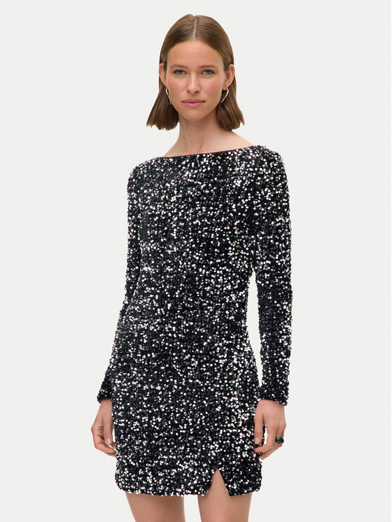 Vero Moda Vero Moda Koktejlové šaty Bella 10335717 Černá Slim Fit