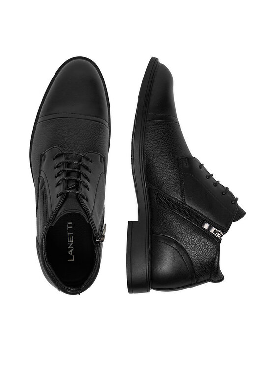 Lanetti Lanetti Schnürschuhe CEO-B33735-1 Schwarz