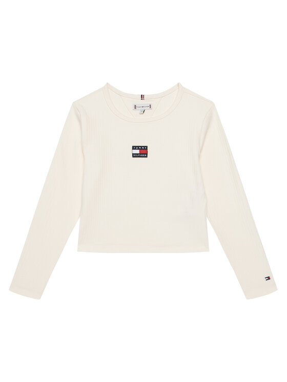 Tommy Hilfiger Tommy Hilfiger Blúz KG0KG09065 S Ekru Regular Fit