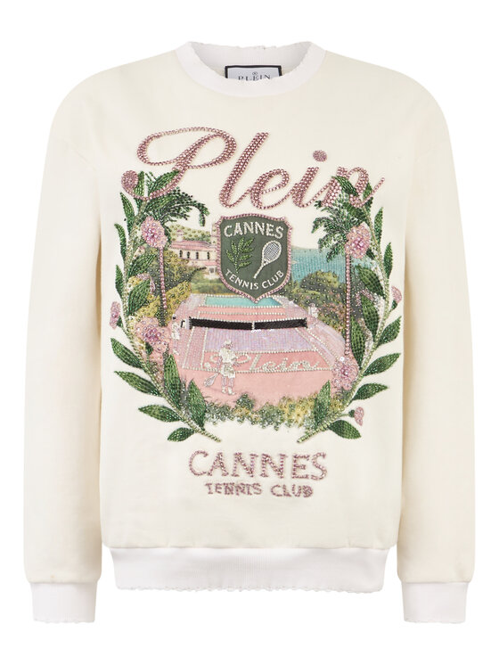 PHILIPP PLEIN PHILIPP PLEIN Bluza 30525 Biały Regular Fit