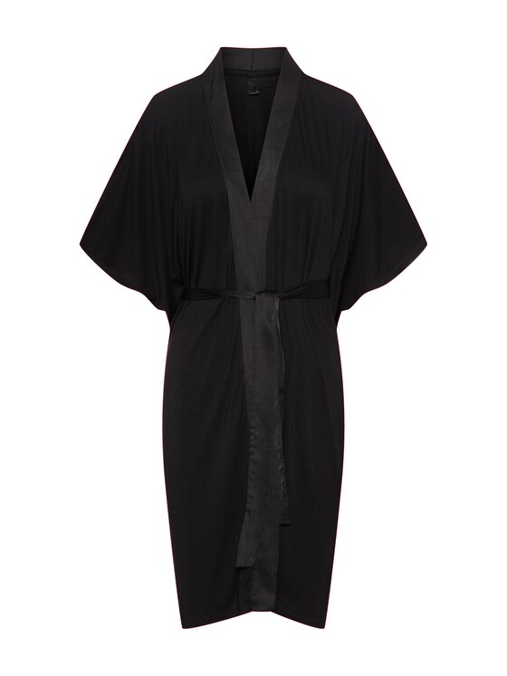 Esotiq Esotiq Szlafrok 45649 Czarny Regular Fit