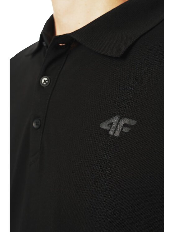 4F 4F Polo 4FWSS25TPTSM704-20S Nero Regular Fit