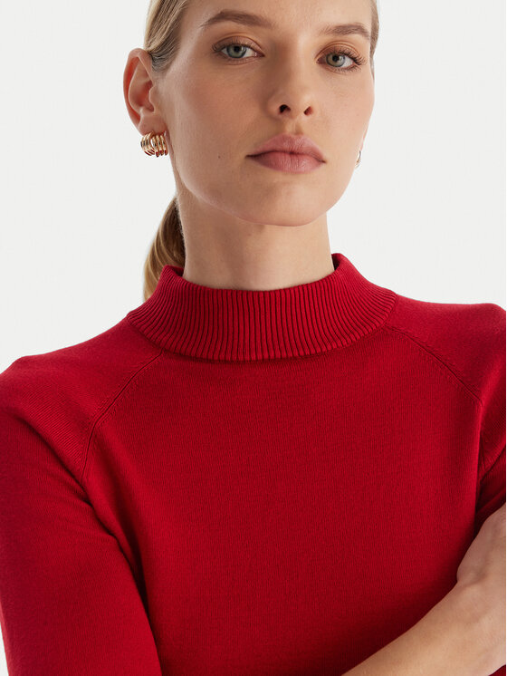 ACCESS FASHION ACCESS FASHION Rollkragenpullover 54-8072 Rot Slim Fit