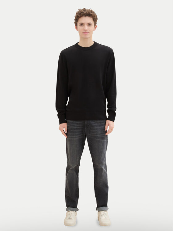Tom Tailor Denim Tom Tailor Denim Sweter 1042509 Czarny Regular Fit