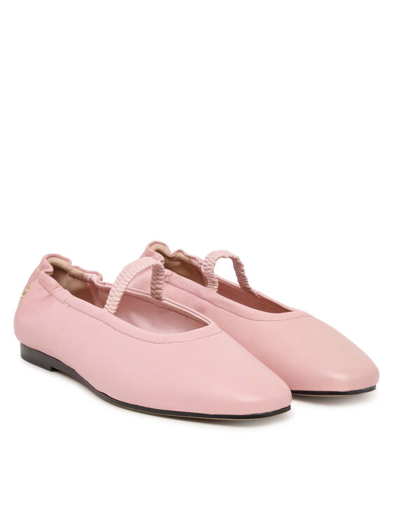 Tommy Hilfiger Tommy Hilfiger Balerini Soft Leather Ellastic Ballerina FW0FW09245 Roz