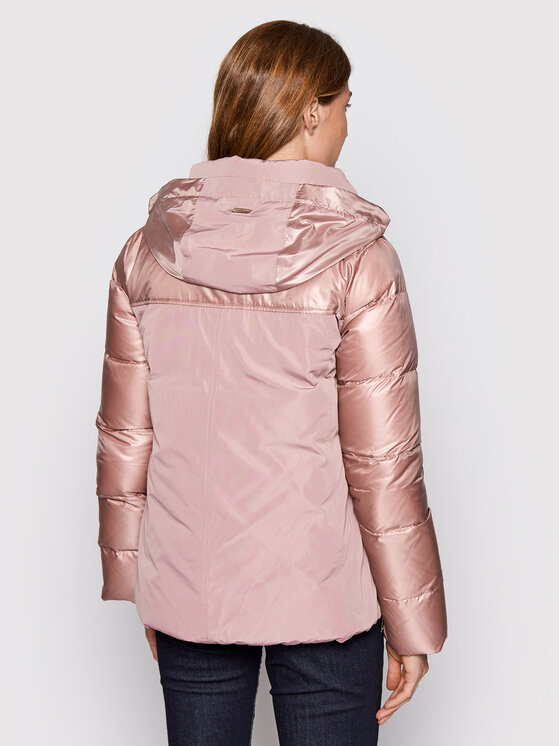 Diego M Diego M Пуховик 22IP-R265 Рожевий Regular Fit