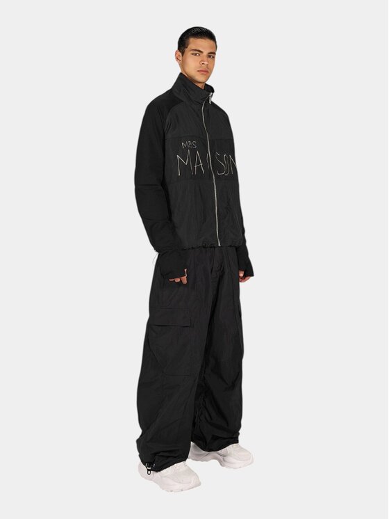 MADE BY SOCIETY MADE BY SOCIETY Kurtka anorak GHOST Hoodie - H17745 Czarny Basic Fit