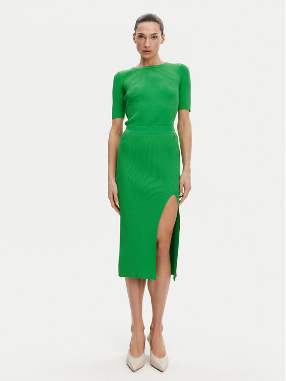Silvian Heach Silvian Heach Midi sukně GPP25210LO Zelená Regular Fit