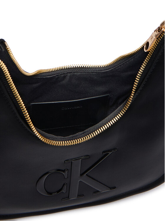 Calvin Klein Calvin Klein Дамска чанта Bold Ck Small Crescent LV04F3561G Черен