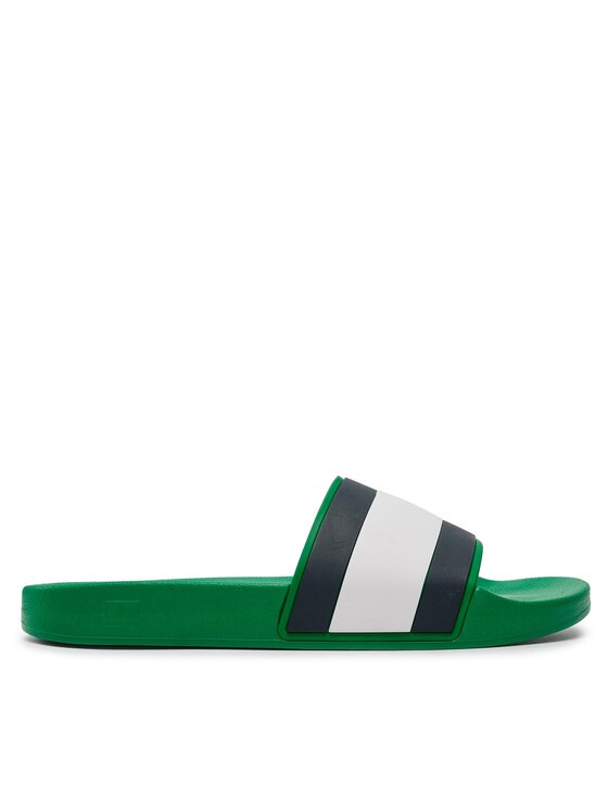 Tommy Jeans Iešļūcenes Rubber Th Flag Pool Slide FM0FM04263 Zaļš