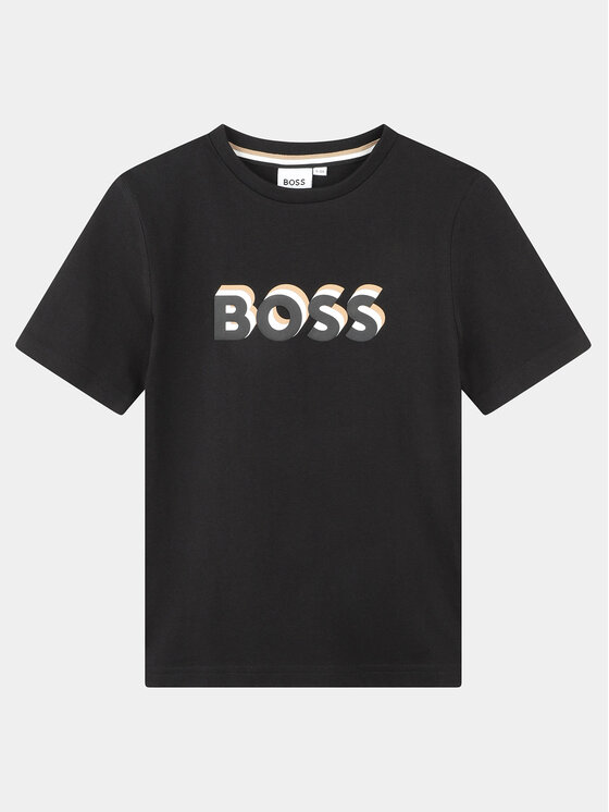 Boss T-krekls J50723 D Melns Regular Fit