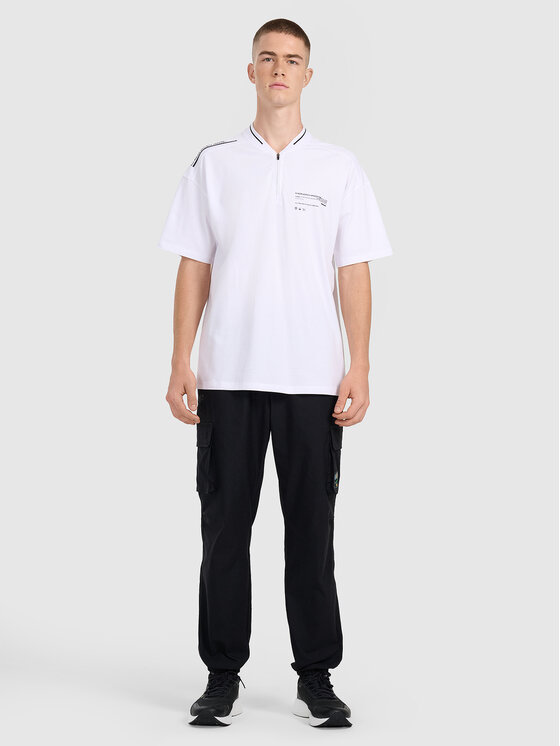 4F 4F Polo DUO DYNAMICS Biały Oversize