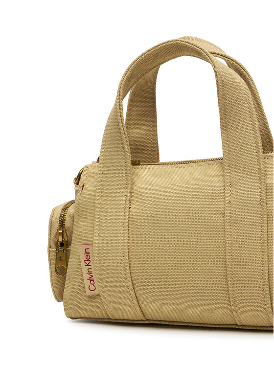 Calvin Klein Calvin Klein Дамска чанта Webbing Strap Canvas Pocket Bag LV04F3464G Бежов