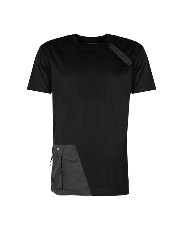 Les Hommes Les Hommes T-Shirt LKT152 703 | Oversized Fit Mercerized Cotton T-Shirt Černá Oversize