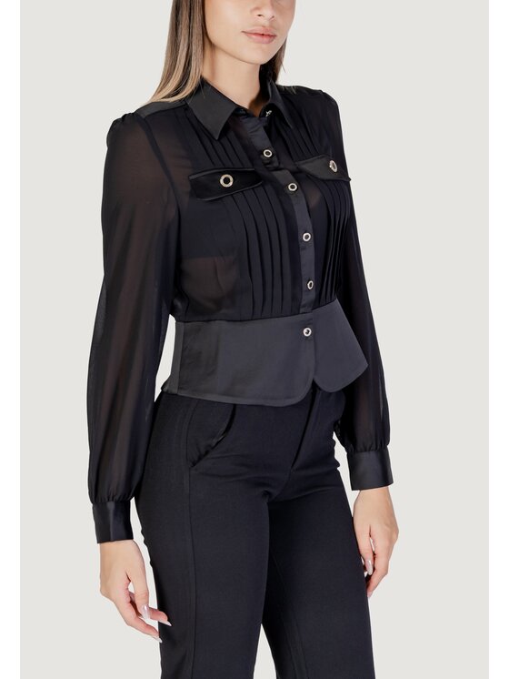 Morgan De Toi Morgan De Toi Blusa 232-CLOCLO Nero Shirt Fit