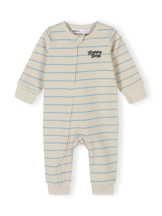 minoti minoti Komplet pajacy 28BABYRIB27 Niebieski Regular Fit