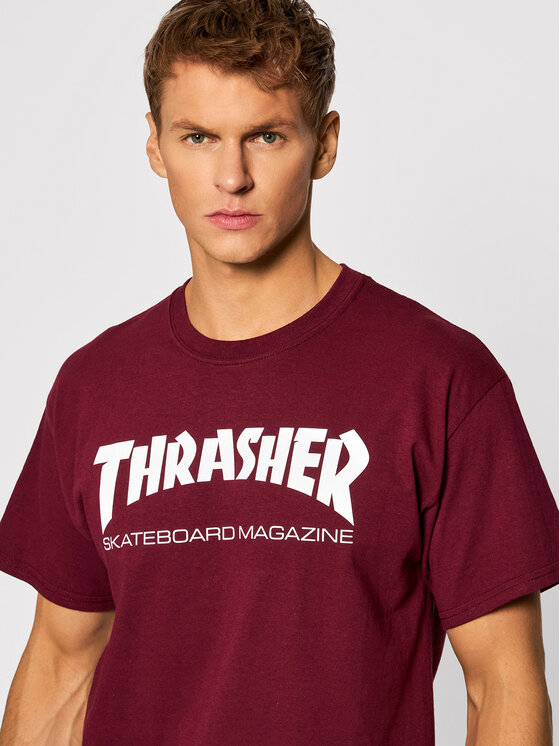 Thrasher Thrasher Tričko Skatemag Bordová Regular Fit