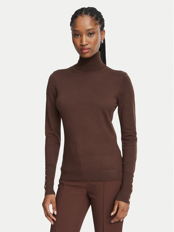 Fracomina Fracomina Rollkragenpullover FR26WT7003K50601 Braun Regular Fit