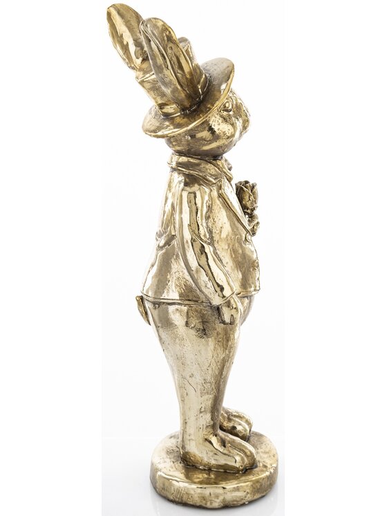 MIAhome MIAhome Figurka królik MALJUNA-5 z różą Złoty