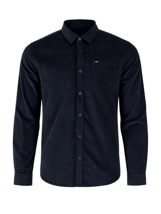 Volcano Volcano Koszula K-MIXO Granatowy Regular Fit