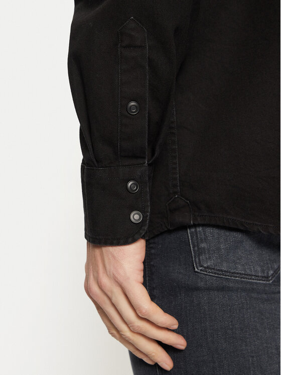 Mustang Mustang camicia di jeans Iowa 1015913 Nero Regular Fit