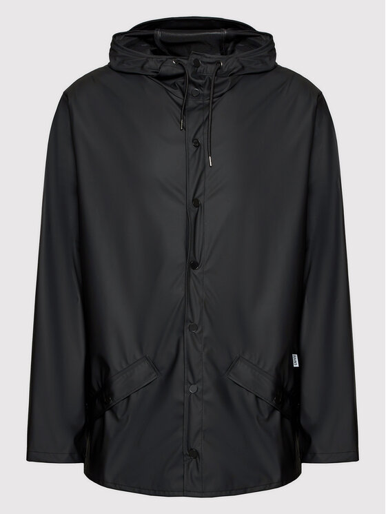 Rains Rains Kurtka przeciwdeszczowa Unisex 12010 Czarny Regular Fit