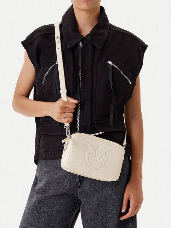 PINKO PINKO Ročna torba Carrie Camera Bag Classic PE 25 PLTT 104336 A26J Écru