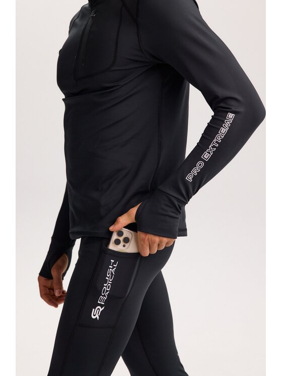 ROUGH RADICAL ROUGH RADICAL Komplet sportowy PRO EXTREME RUN MEN Czarny Slim Fit