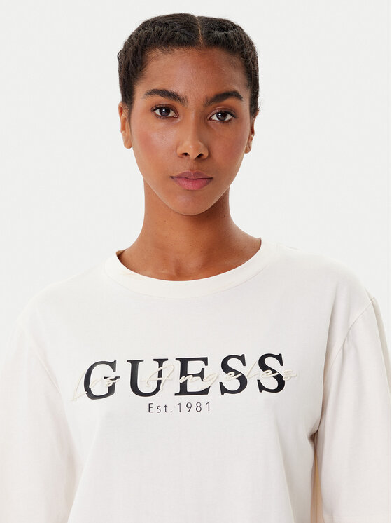 Guess Guess T-krekls V5YI02 I3Z14 Bēšs Boxy Fit