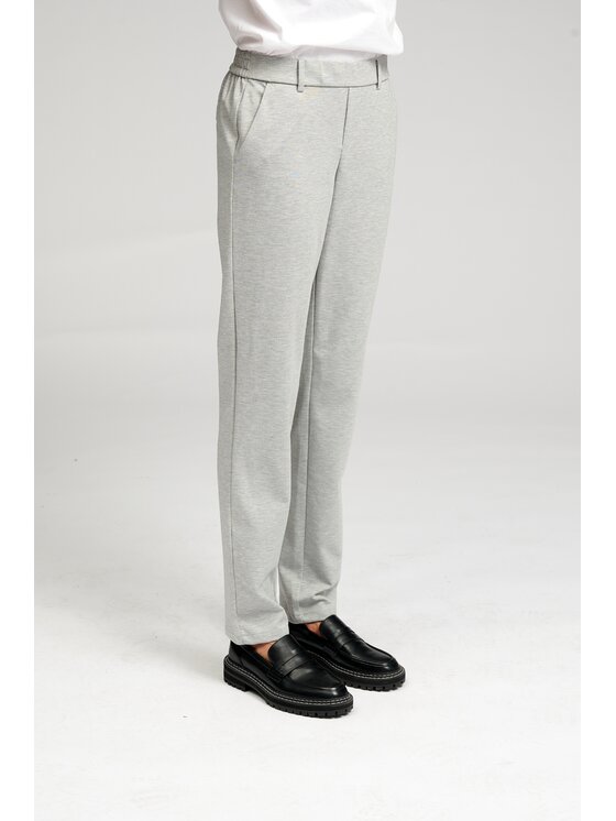 TeeShoppen TeeShoppen Spodnie garniturowe 'Perform Collection' Szary Slim Fit