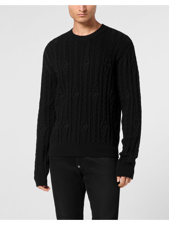 PHILIPP PLEIN PHILIPP PLEIN S dlouhým rukávem 14681 Černá Regular Fit