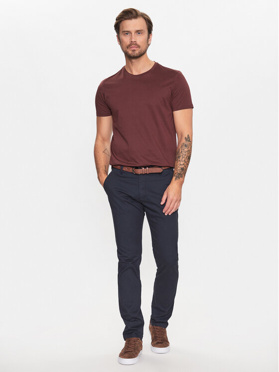 INDICODE INDICODE Pantaloni di tessuto Gower 65-159 Blu scuro Regular Fit