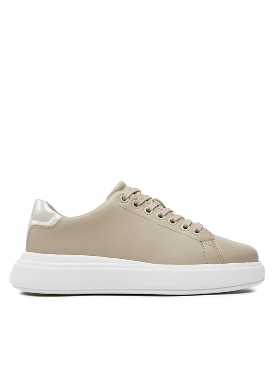 Sneakers Calvin Klein Cupsole Lace Up Leather HW0HW01987 Bej