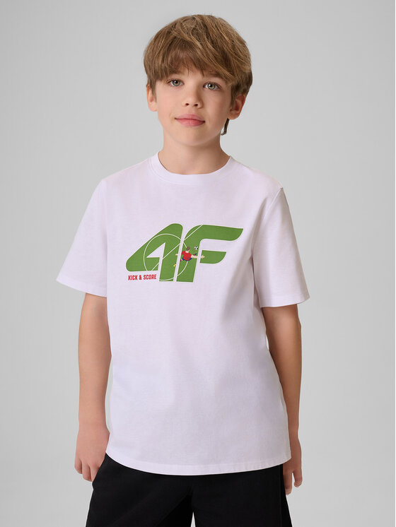 4F 4F T-Shirt WAVE RIDERS CLUB Biały Regular Fit
