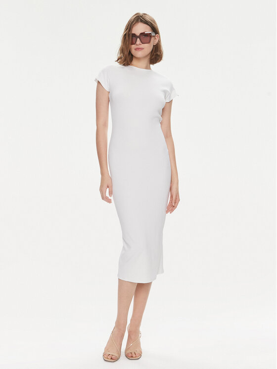 Calvin Klein Calvin Klein Rochie de vară Q-Nova K20K206537 Alb Slim Fit