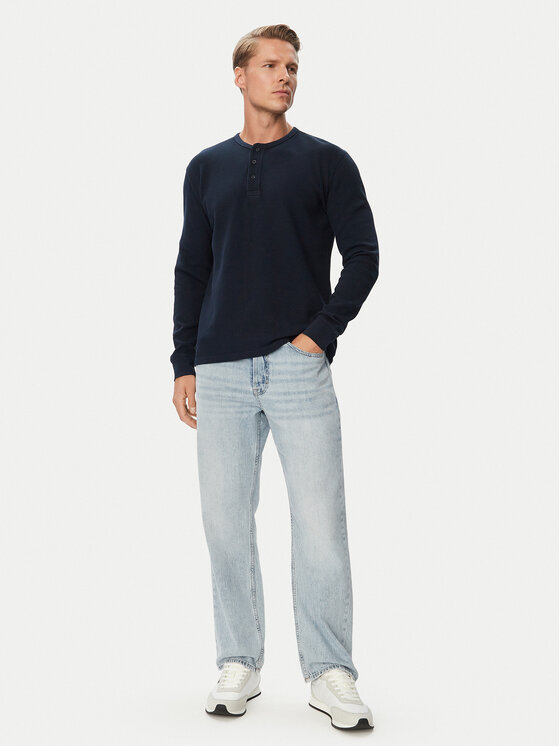 Tommy Jeans Tommy Jeans Longsleeve DM0DM23549 Granatowy Regular Fit