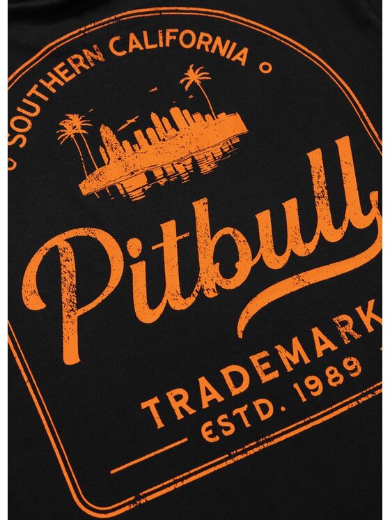 PITBULL PITBULL T-Shirt Koszulka męska Ultra Light SO CAL XS Czarny Regular Fit
