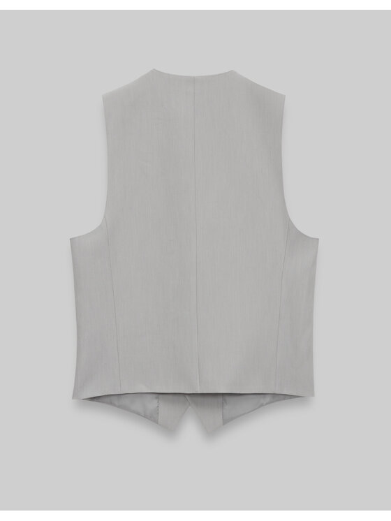 Borgio Borgio Kamizelka garniturowa pimonte Szary Slim Fit