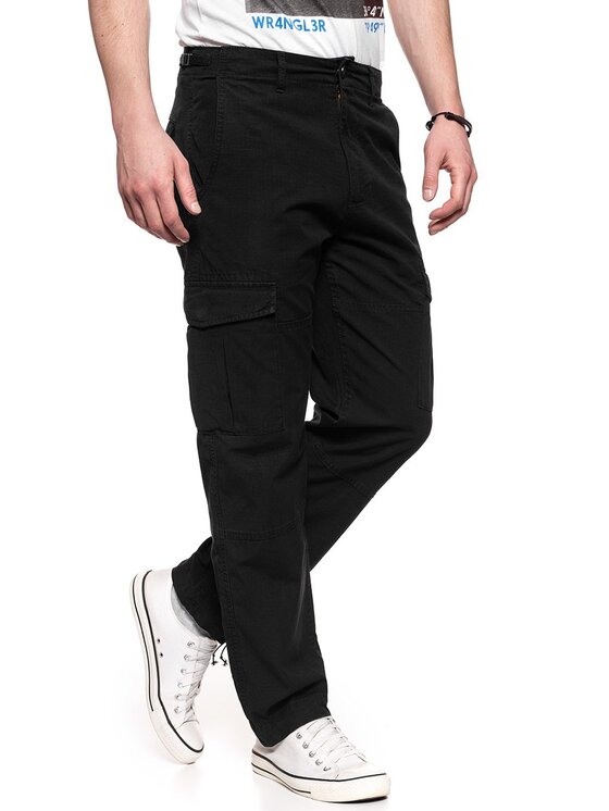 Lee Lee Pantaloni di tessuto FATIGUE PANT Nero Loose Fit