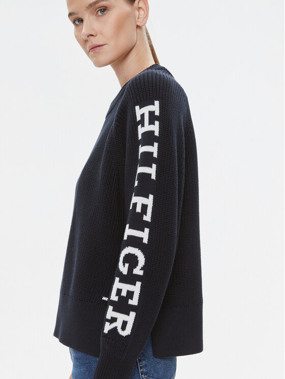 Tommy Hilfiger Tommy Hilfiger Pullover WW0WW39002 Dunkelblau Regular Fit