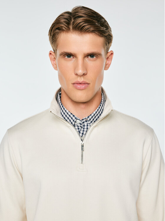 BIG STAR BIG STAR Bluza MARCELL Kremowy Basic Fit