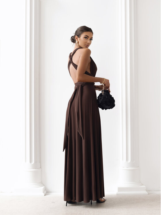 Aurora Aurora Sukienka wieczorowa Multiway Brązowy Feminine Fit