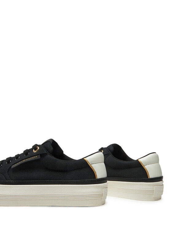 Tommy Hilfiger Tommy Hilfiger Laisvalaikio batai Essential Vulc Textile Sneaker FW0FW08323 Juoda