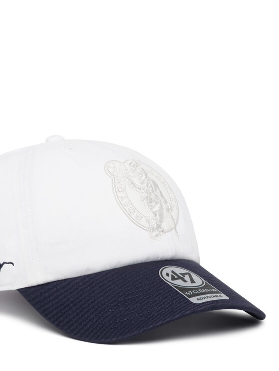 47 Brand 47 Brand Czapka z daszkiem Boston Celtics Tommy Hilfiger Courtside '47 Clean Up THCCU172GWL Biały