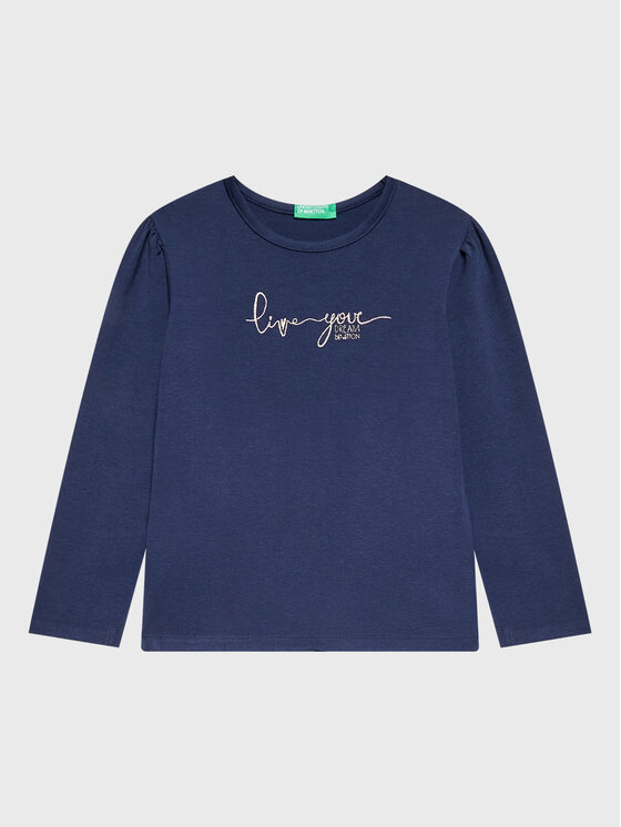 United Colors Of Benetton United Colors Of Benetton Blusa 3P4ZG104R Blu scuro Regular Fit